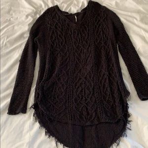 Free people long distressed sweater